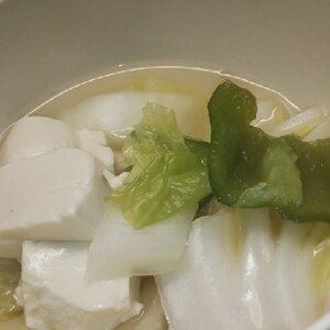 白菜と豆腐の鶏だしスープ